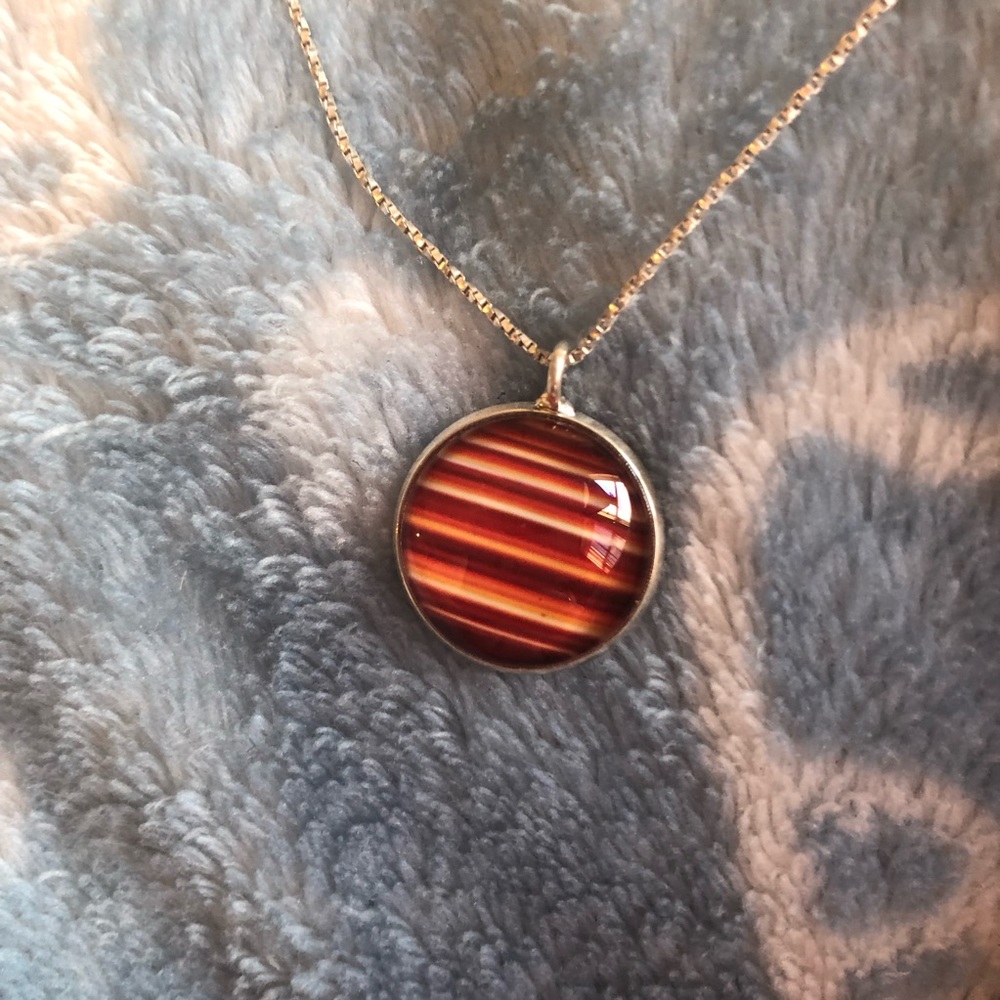 Saturn Aluminum Pendant Necklace